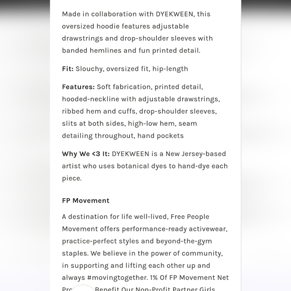 Free People Movent X DYEKWEEN Sprint To The Finish Hoodie In Marigold Combo - Picture 13 of 16